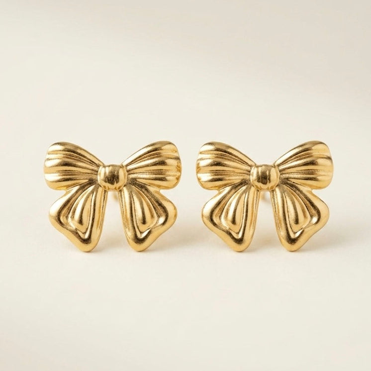 Ribbon Bow Studs