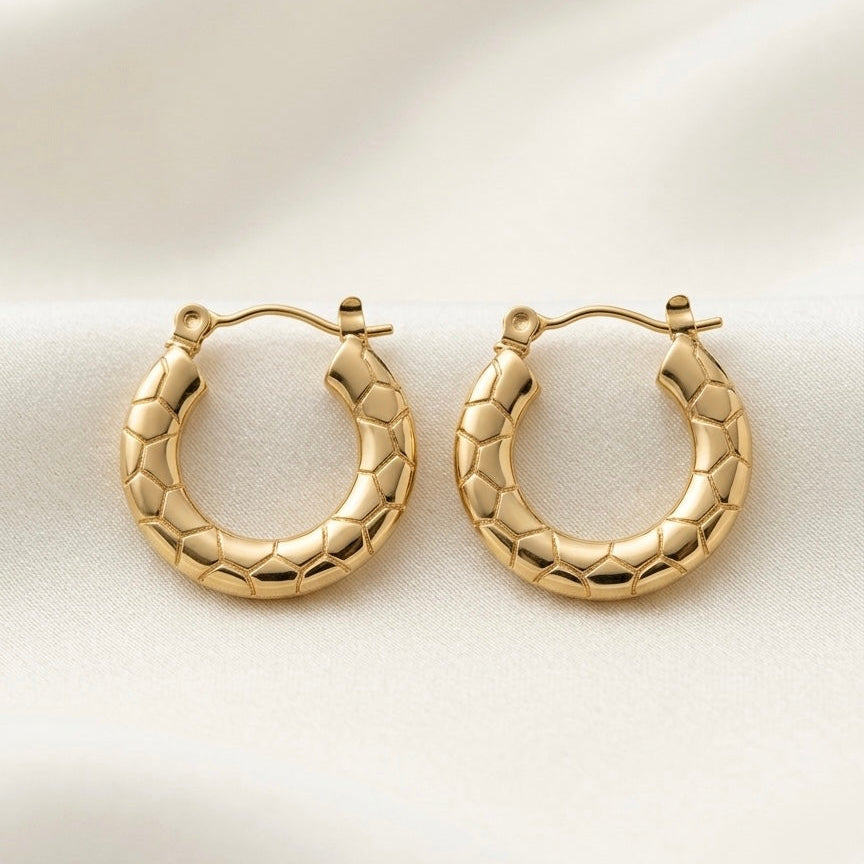 Serpentine Hoop Earrings