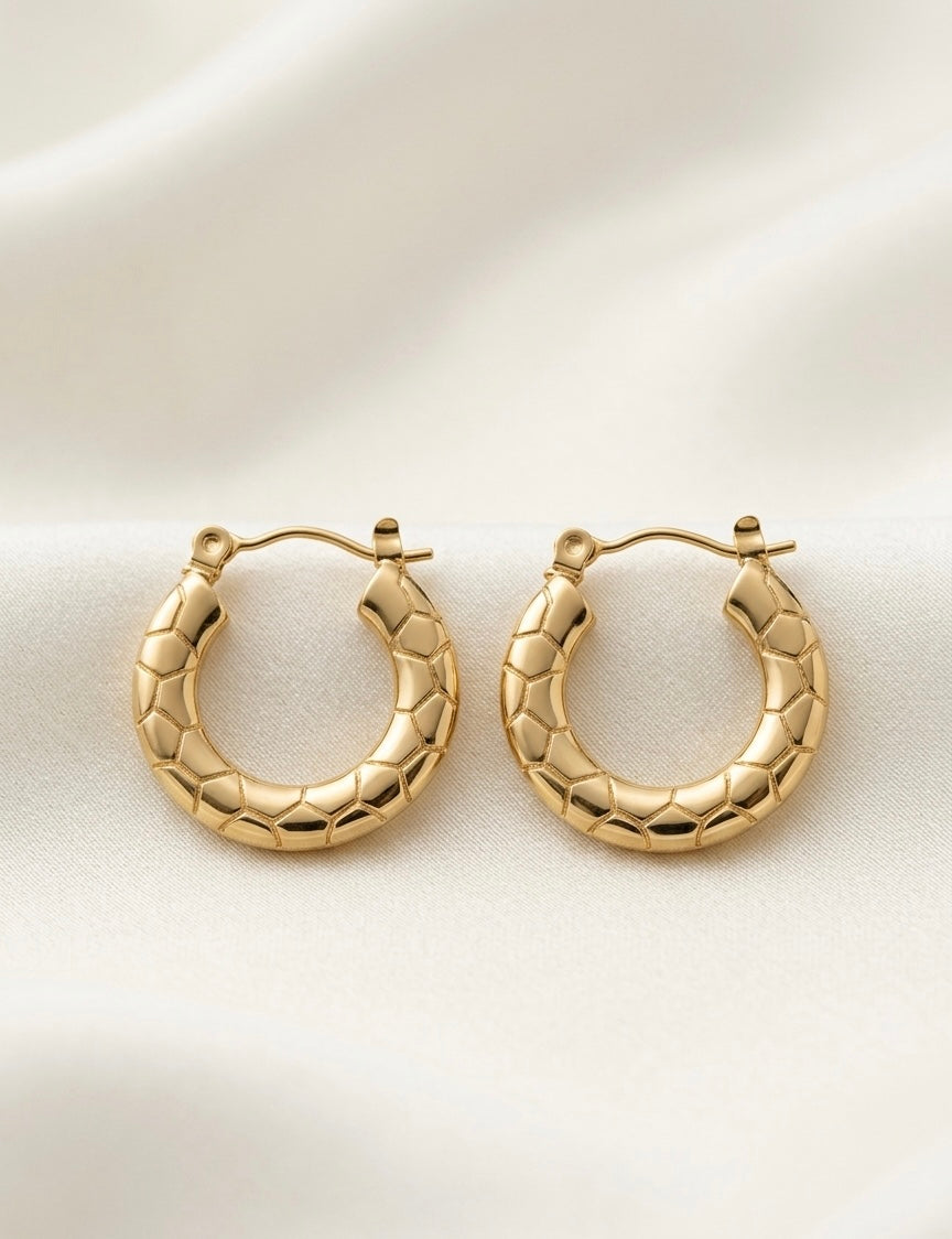 Serpentine Hoop Earrings