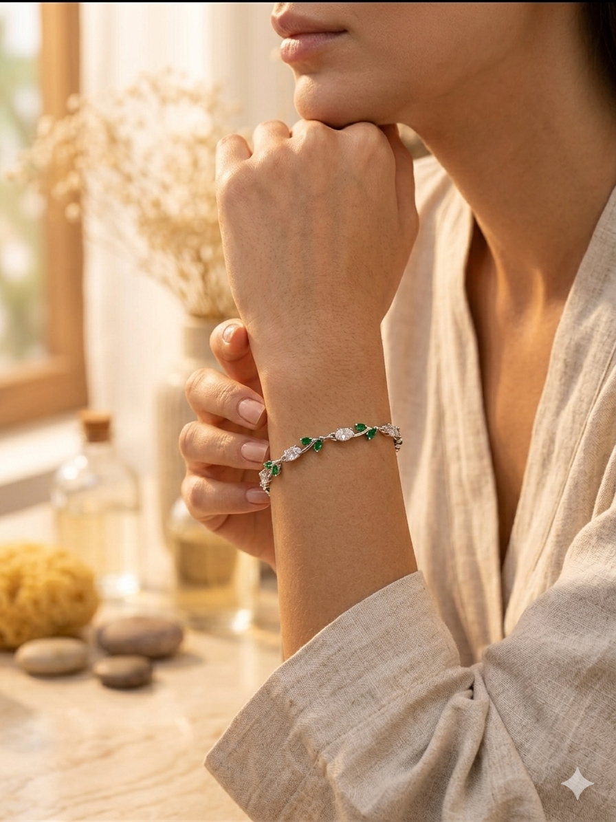 Emerald Garden Bloom Bracelet