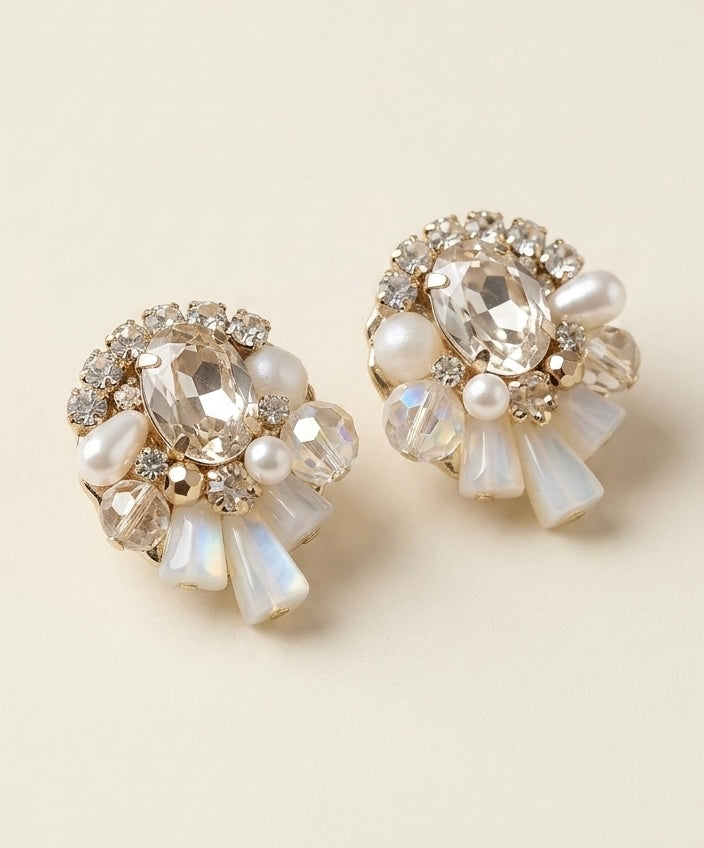 Celestine Cluster Studs